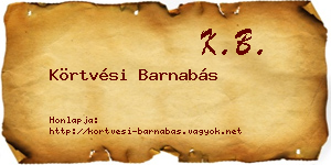 Körtvési Barnabás névjegykártya